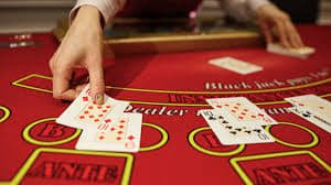 Live dealer blackjack table with racing theme on angkel empire
